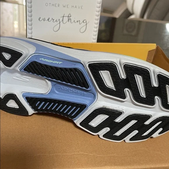 Skechers Black and Blue Max Cushion arch fit Slip-Ons - Picture 7 of 11